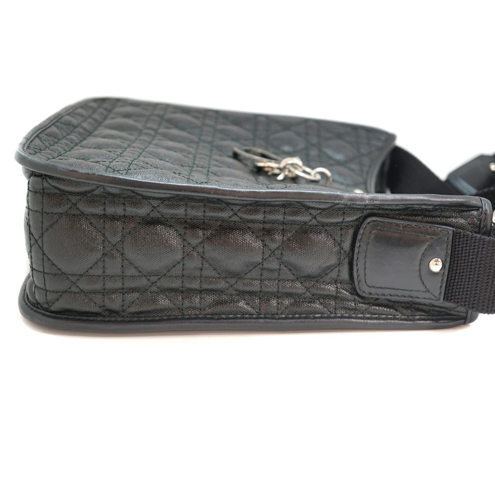 Christian Dior Cannage Shoulder Bag Leather Black - Picture 3 of 9